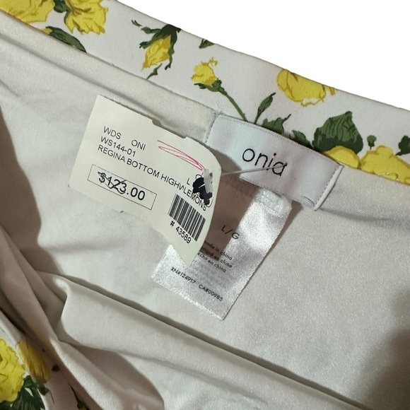 Onia NWT Floral Yellow Bikini Size L - Picture 3 of 5